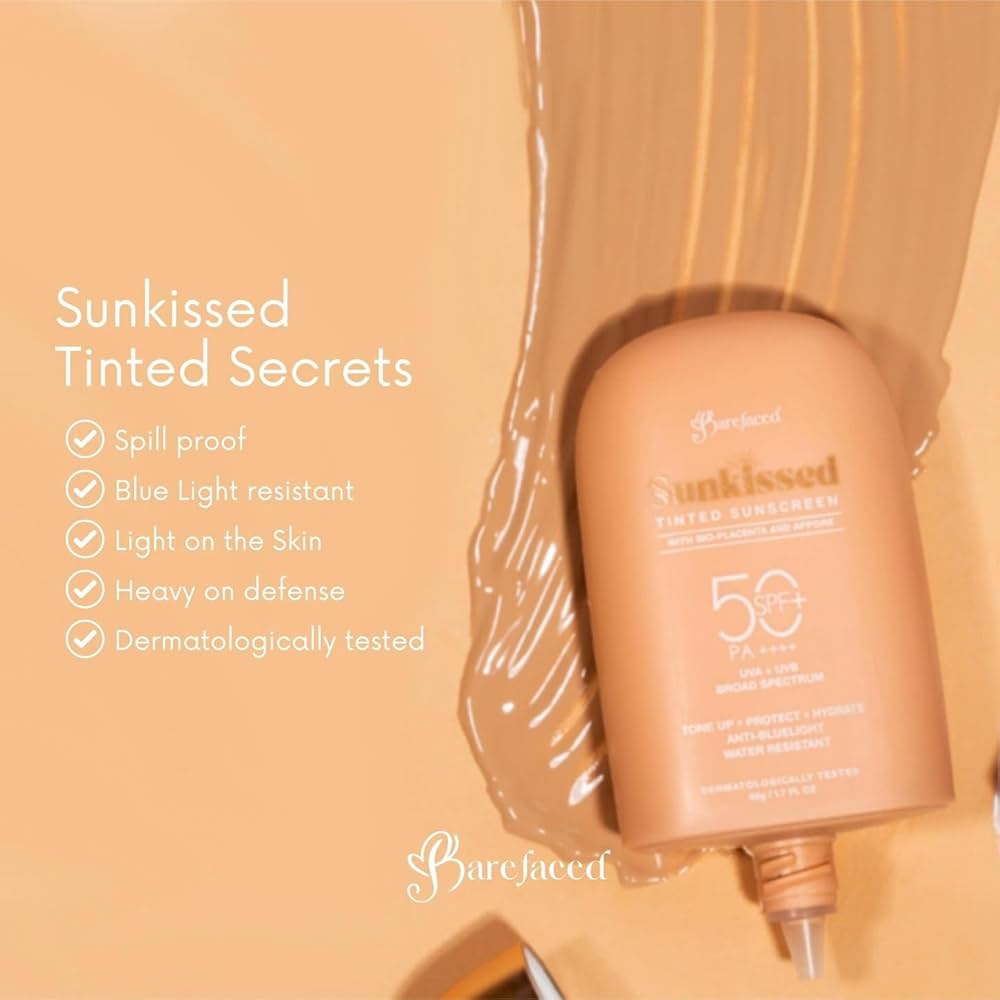 Barefaced Sunkissed Tinted Sunscreen SPF50 PA++++ UVA/UVB