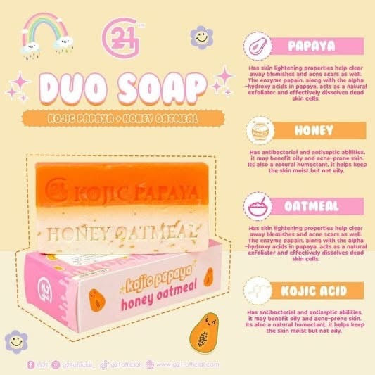 G21 Kojic Papaya Oatmeal Soap