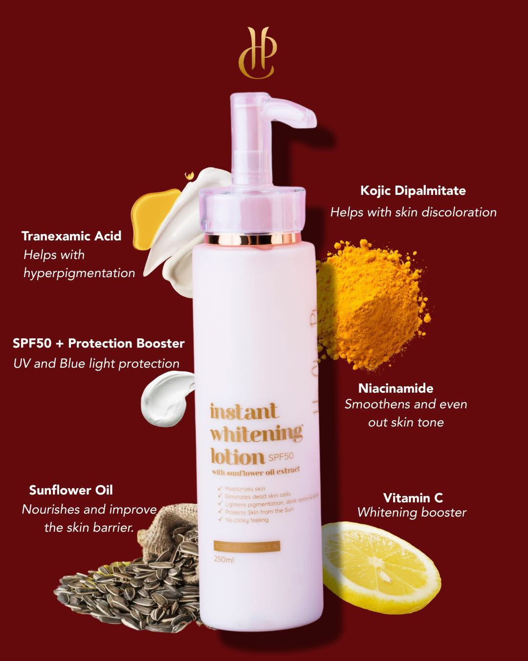 Her Choice Instant Whitening Lotion SPF50 UVA/UVB