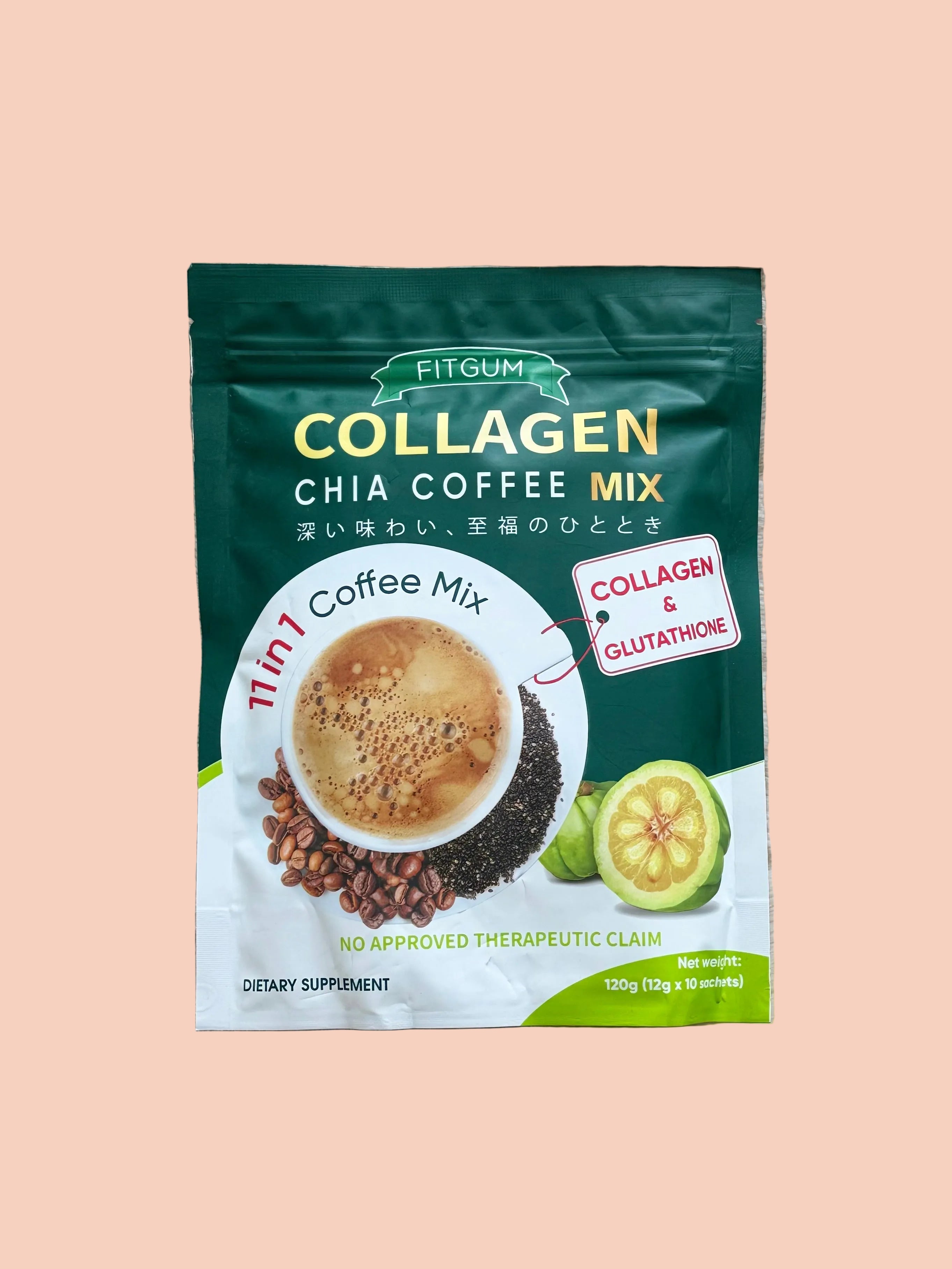 Fitgum Collagen Chia Coffee