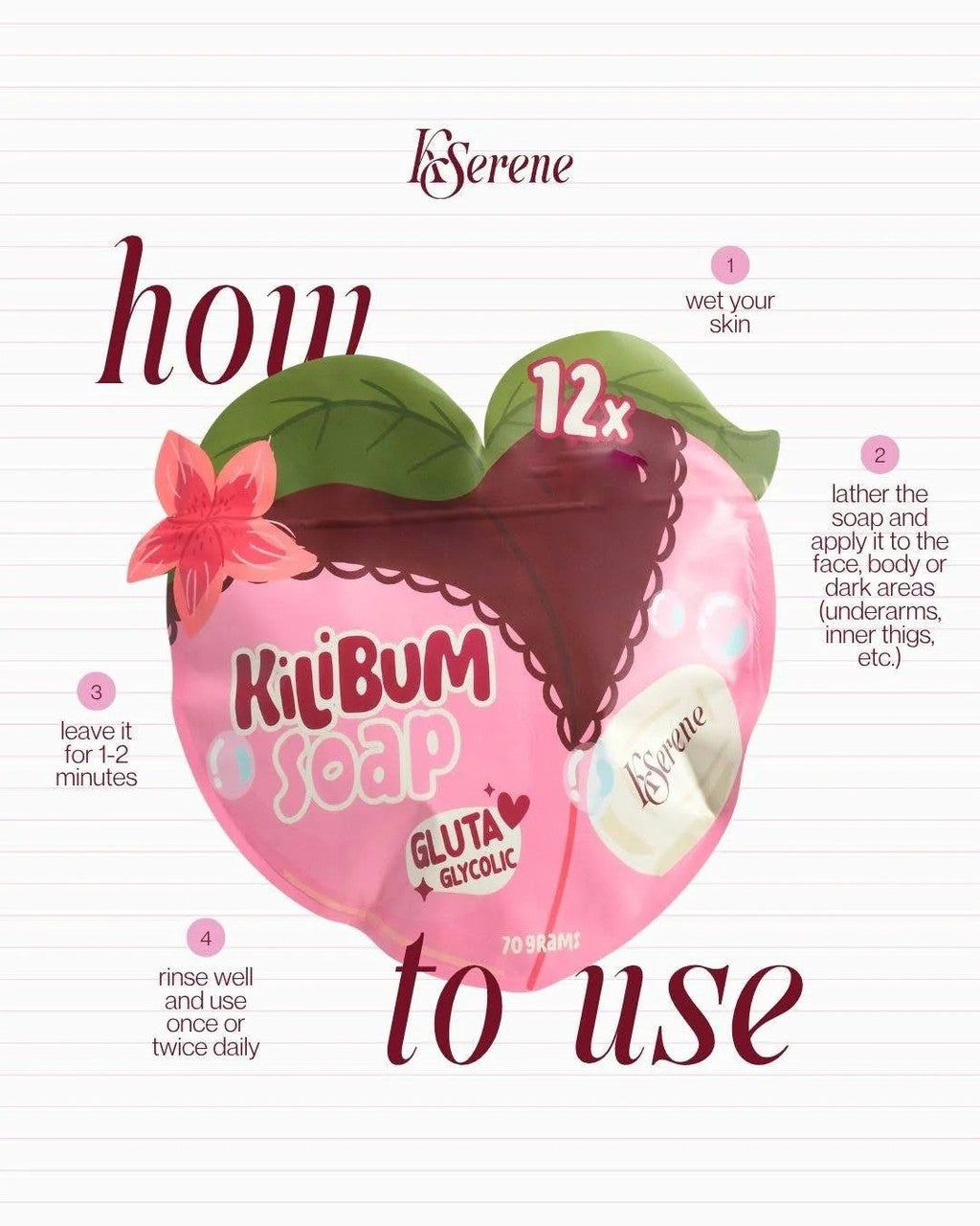 KSerene Kilibum Gluta Glycolic Soap